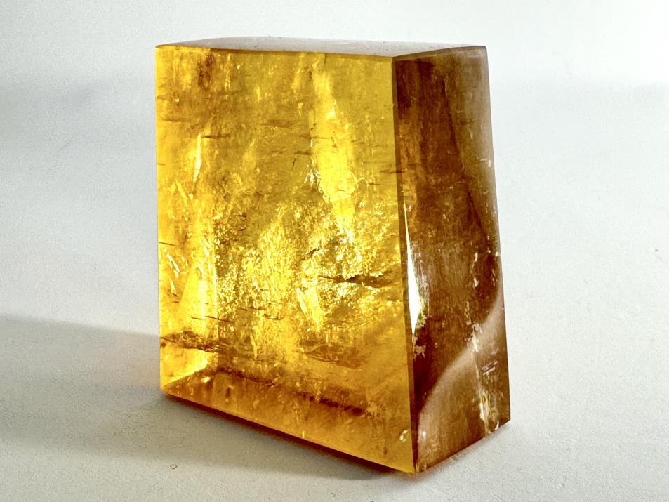 Polished Optical Honey Calcite Crystal 4.7cm