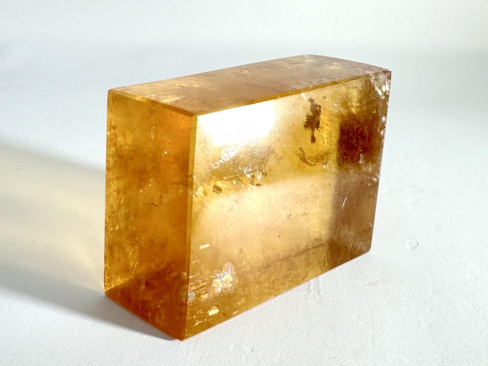 Polished Optical Honey Calcite Crystal 4.7cm