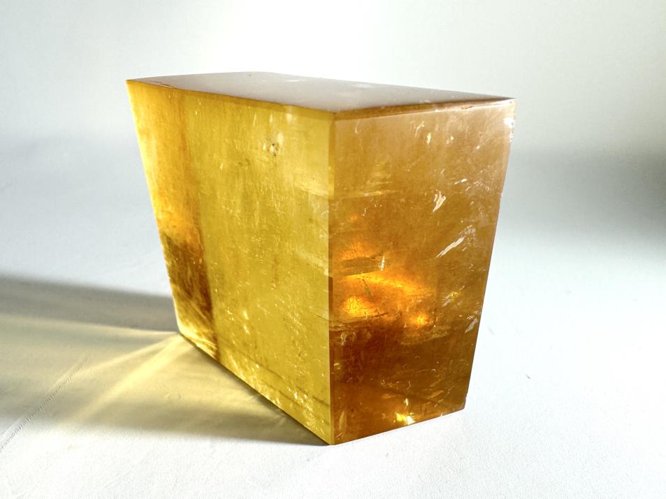 Polished Optical Honey Calcite Crystal 5.8cm