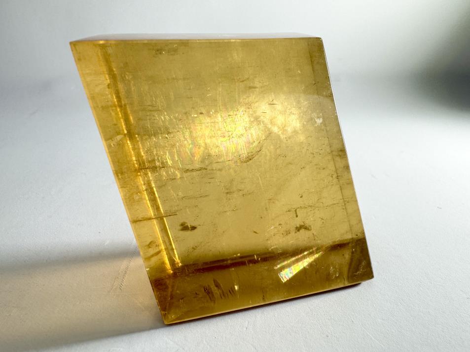 Polished Optical Honey Calcite Crystal 5.8cm