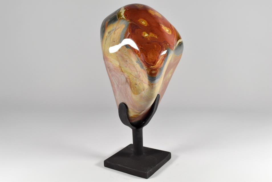 Polychrome Jasper Crystal Freeform Mounted Large 25.5cm