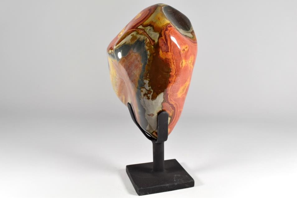 Polychrome Jasper Crystal Freeform Mounted Large 25.5cm