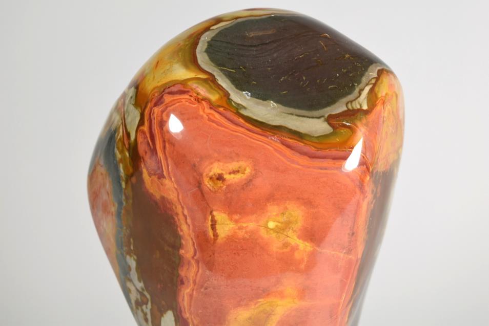 Polychrome Jasper Crystal Freeform Mounted Large 25.5cm