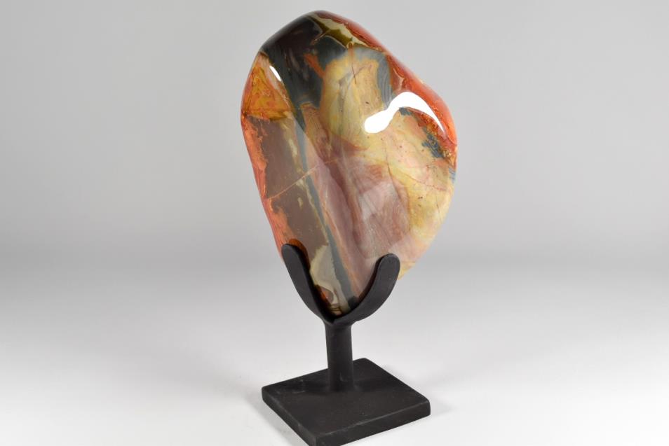 Polychrome Jasper Crystal Freeform Mounted Large 25.5cm