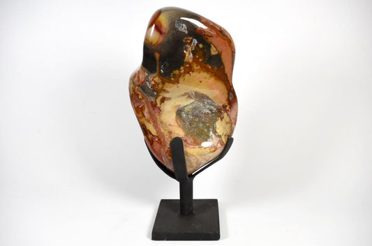 Polychrome Jasper Crystal Freeform Mounted Large 26.5cm