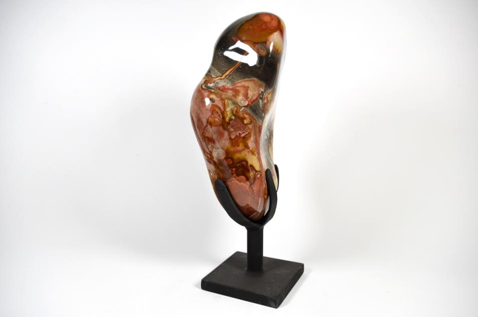 Polychrome Jasper Crystal Freeform Mounted Large 26.5cm