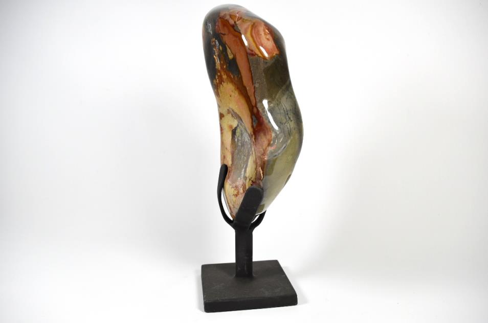 Polychrome Jasper Crystal Freeform Mounted Large 26.5cm