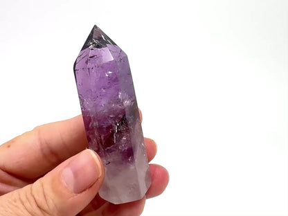 Amethyst Phantom Quartz Crystal Point 7cm