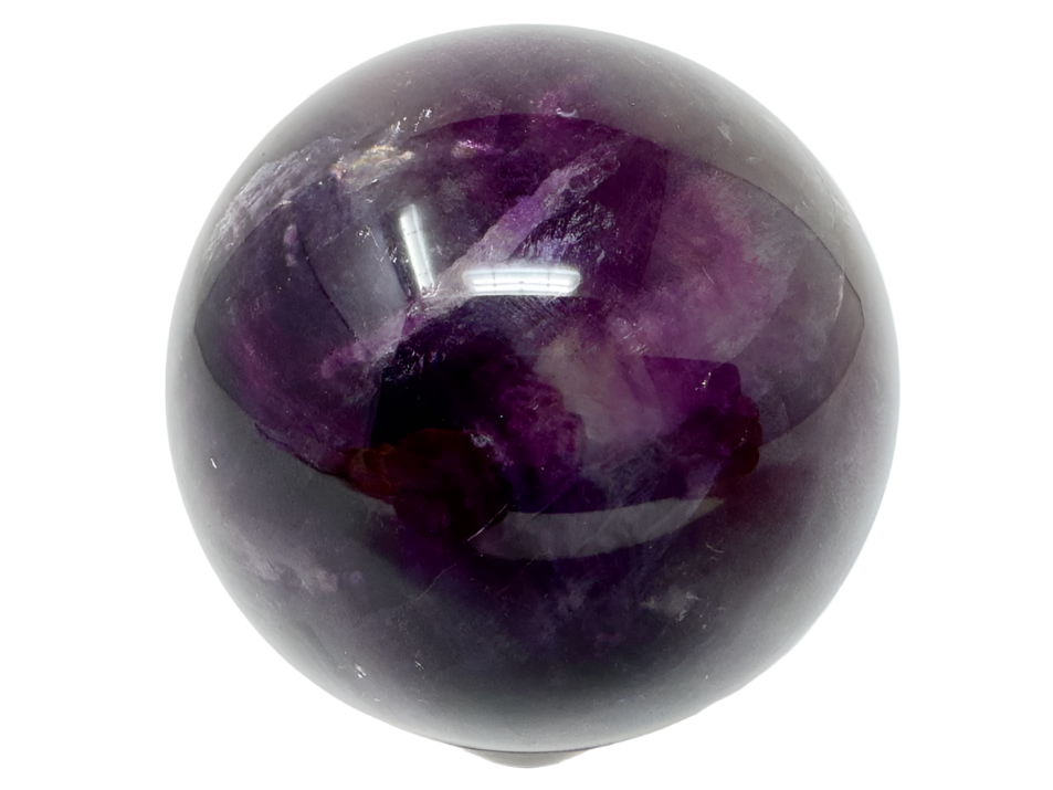 Purple Fluorite Crystal Sphere 6cm