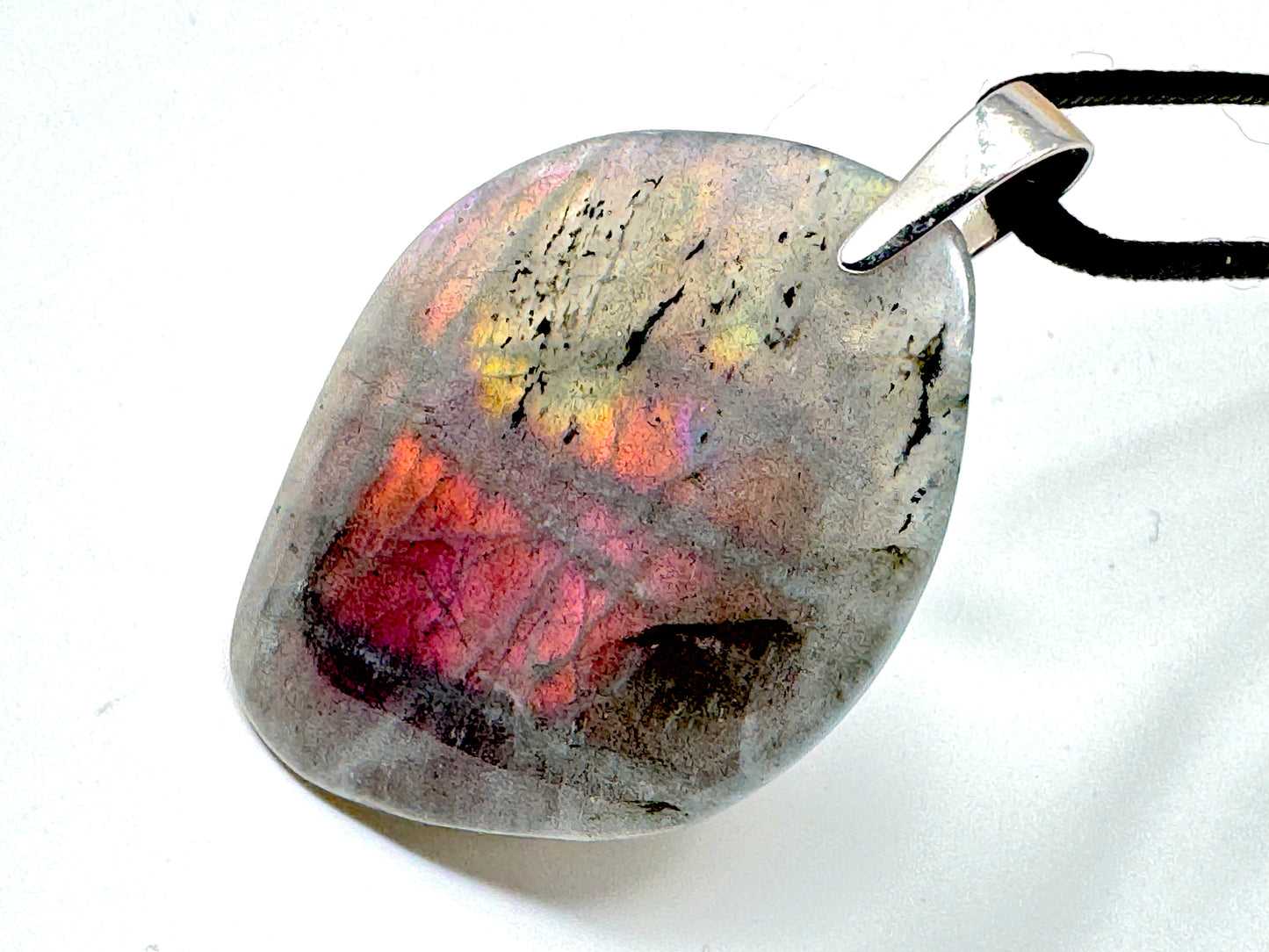 Large Purple Labradorite Pendant Free Shape 4.8cm