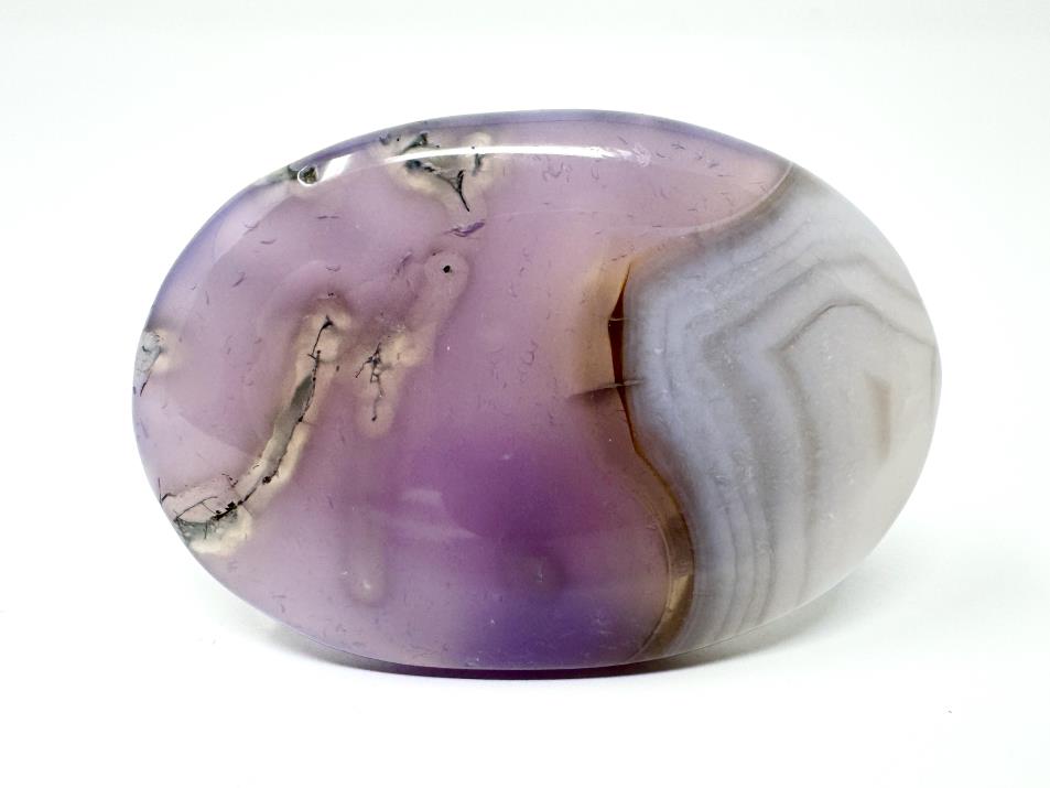 Purple Moss Agate Crystal Pebble 6.2cm