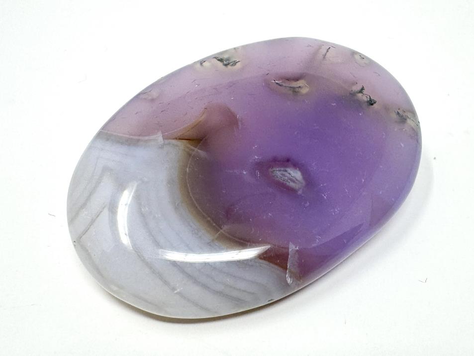 Purple Moss Agate Crystal Pebble 6.2cm