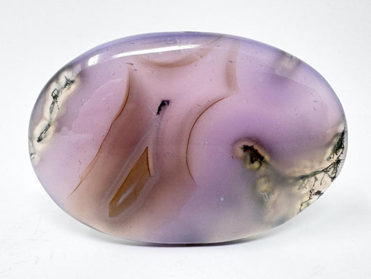 Purple Moss Agate Crystal Pebble 6.3cm