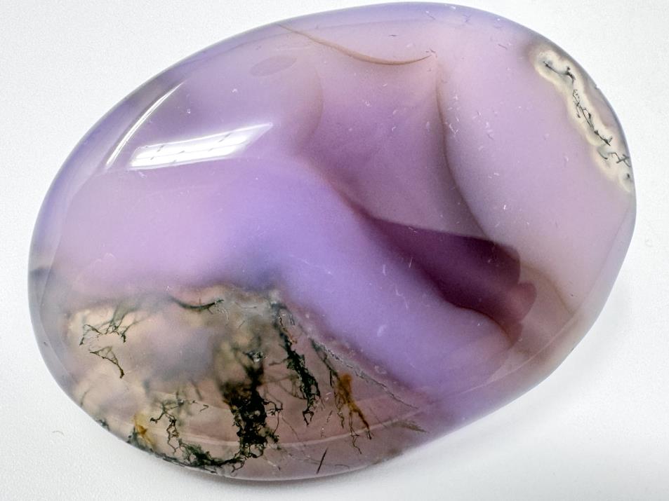 Purple Moss Agate Crystal Pebble 6.3cm