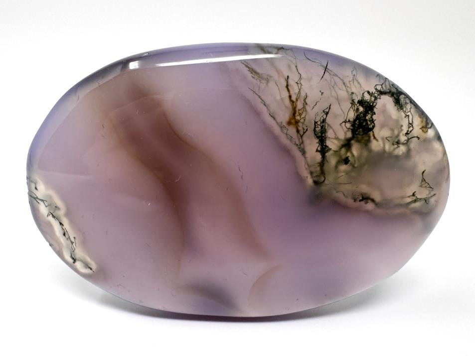 Purple Moss Agate Crystal Pebble 6.3cm