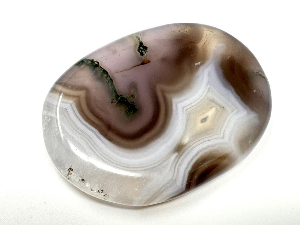 Purple Moss Agate Crystal Pebble 6.2cm