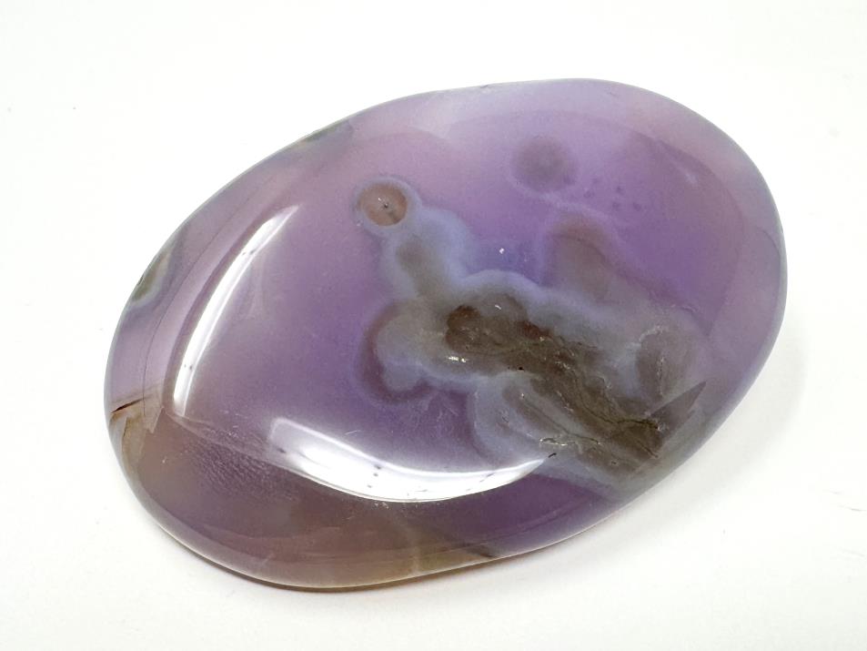 Druzy Purple Moss Agate Crystal Pebble 6.3cm