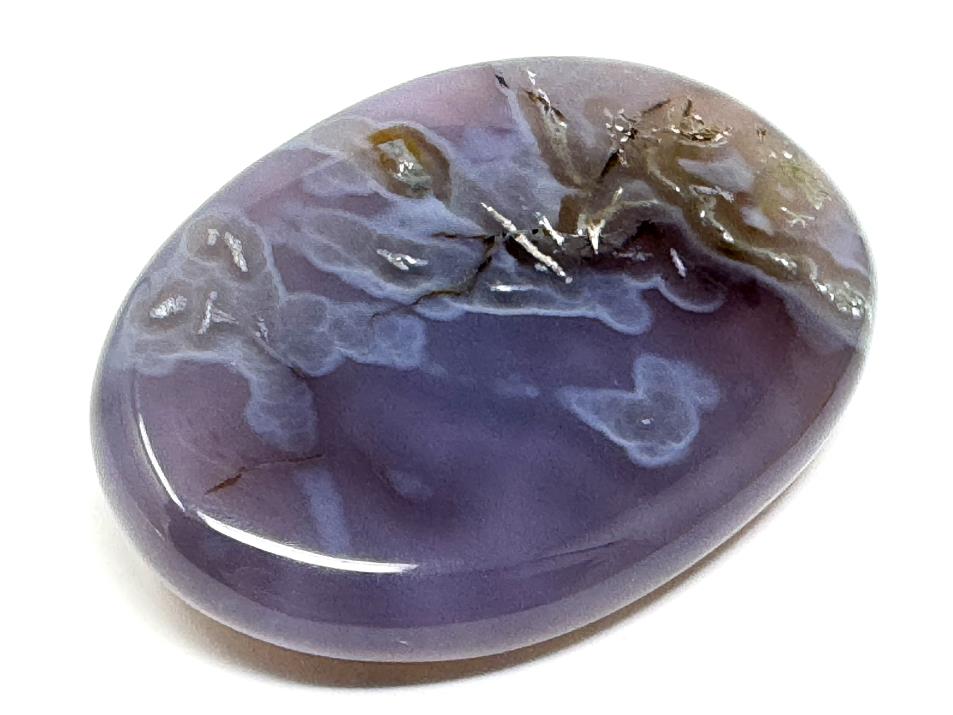 Purple Moss Agate Crystal Pebble 6cm