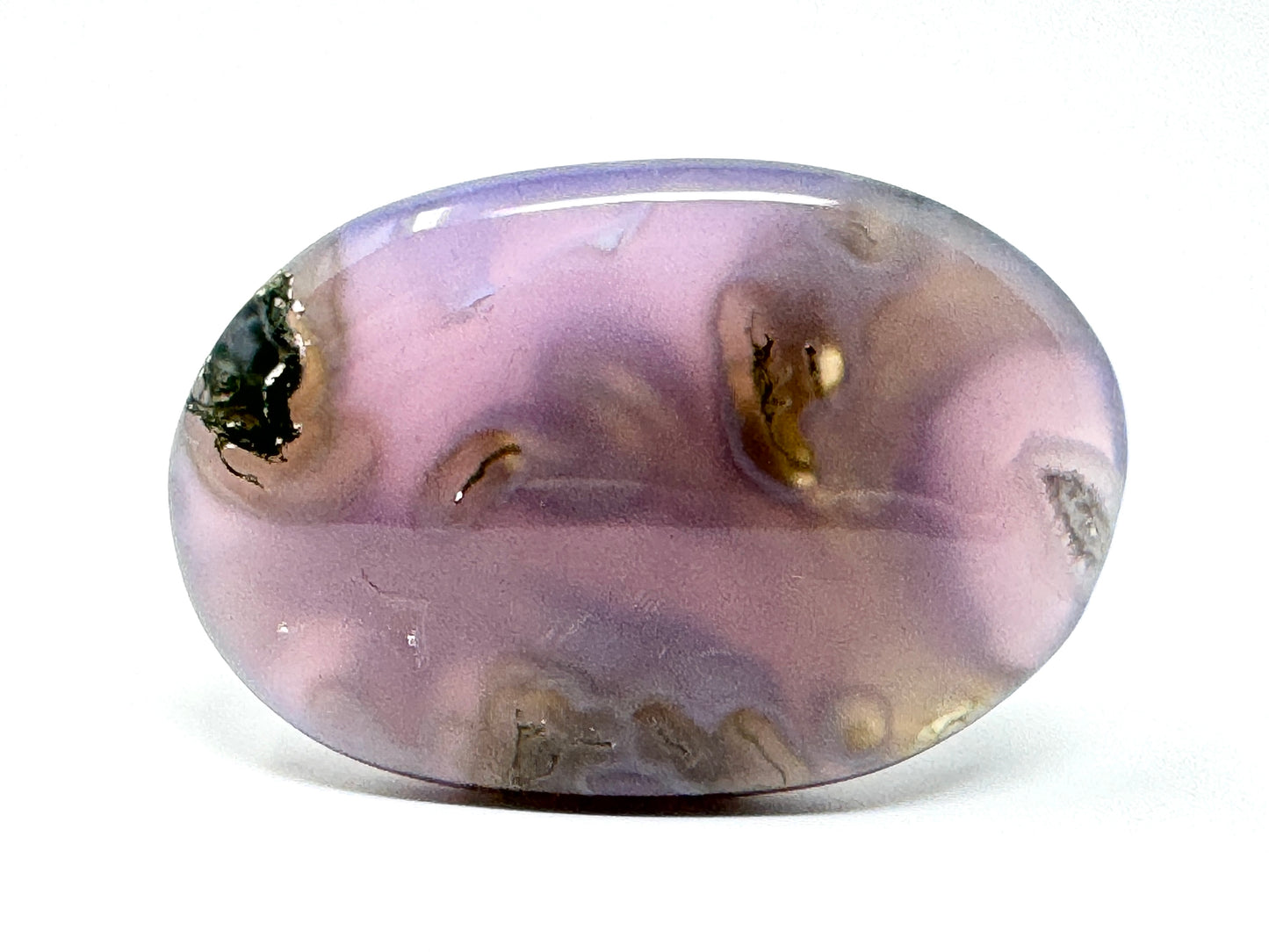 Purple Moss Agate Crystal Pebble 6.4cm