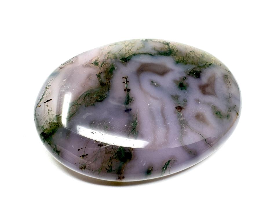 Purple Moss Agate Crystal Pebble 6cm