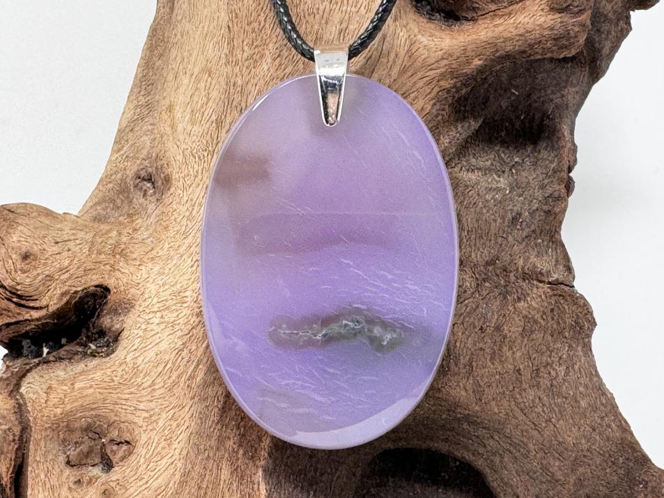 Purple Moss Agate Pendant Oval 4.8cm