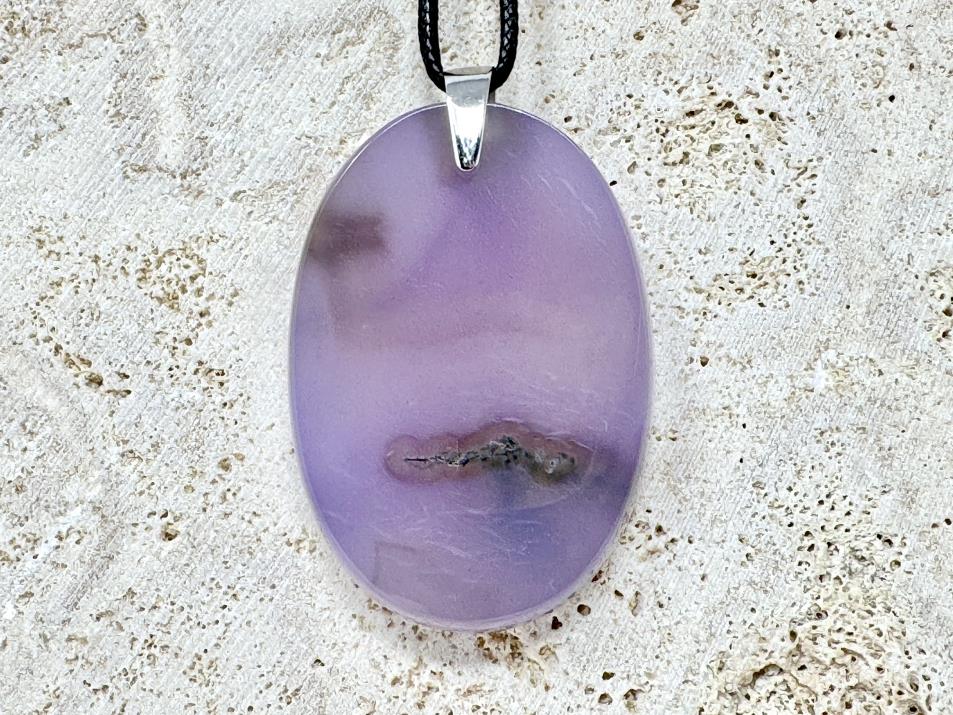 Purple Moss Agate Pendant Oval 4.8cm