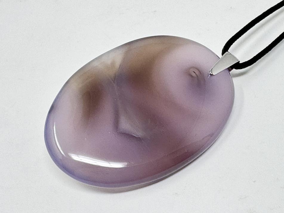 Purple Moss Agate Pendant Oval Large 5.8cm