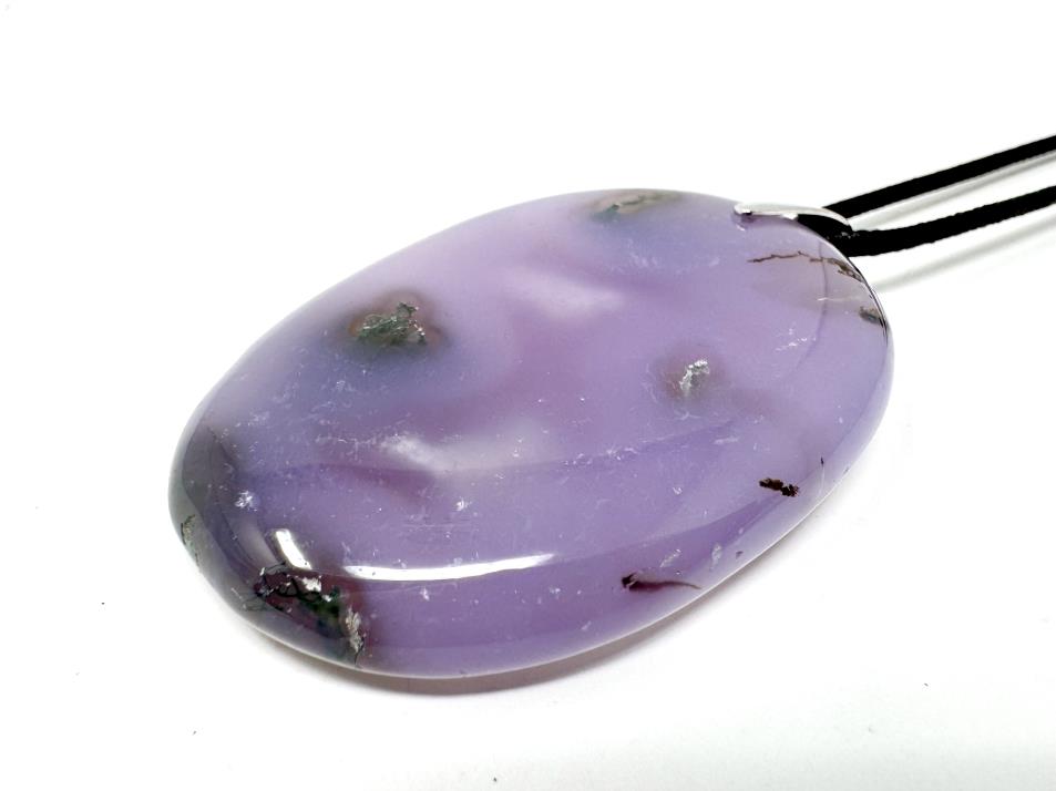 Purple Moss Agate Pendant Oval Large 5.6cm