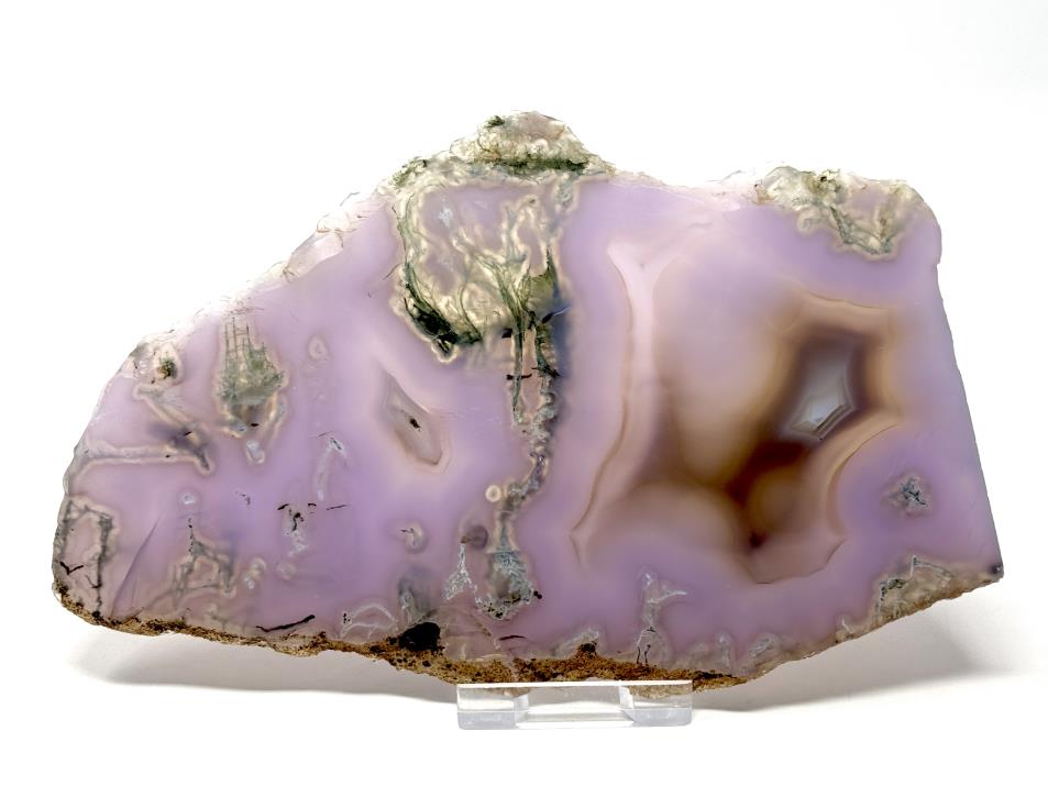 Druzy Purple Moss Agate Crystal Slice Large 17cm