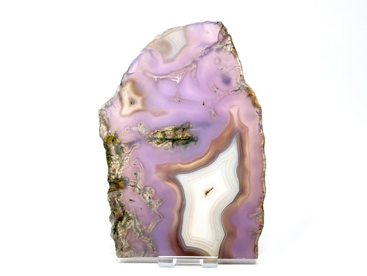 Purple Moss Agate Crystal Slice 16.5cm