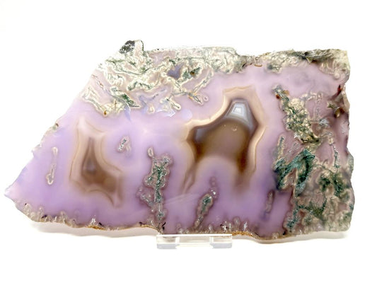 Druzy Purple Moss Agate Crystal Slice Large 19cm