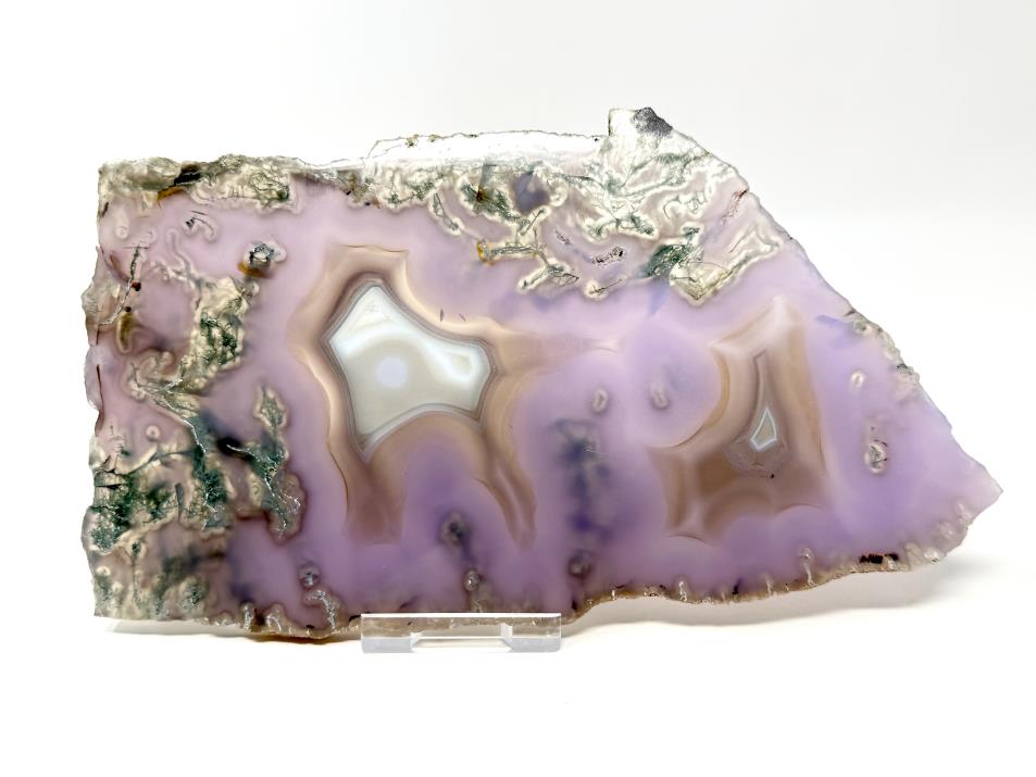 Druzy Purple Moss Agate Crystal Slice Large 19cm