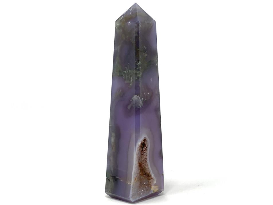 Druzy Purple Moss Agate Crystal Tower 12.1cm