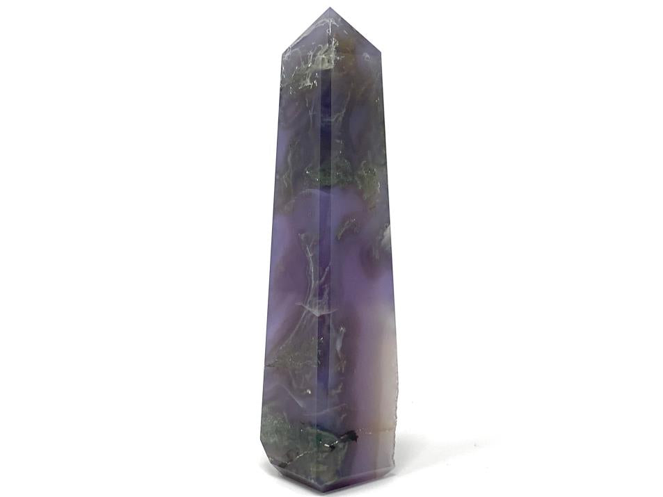 Druzy Purple Moss Agate Crystal Tower 12.1cm