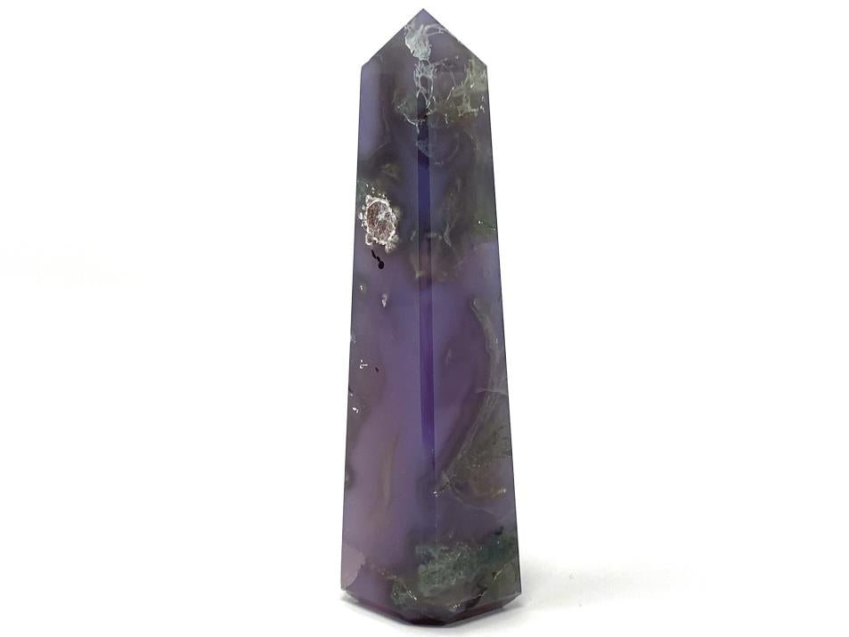 Druzy Purple Moss Agate Crystal Tower 12.1cm