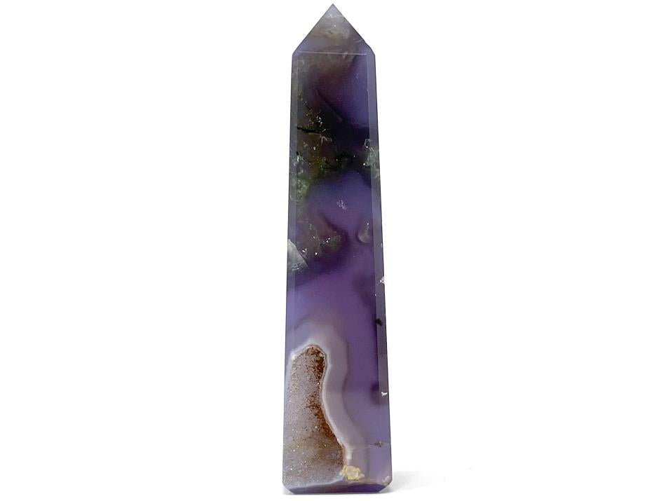 Druzy Purple Moss Agate Crystal Tower 12.1cm