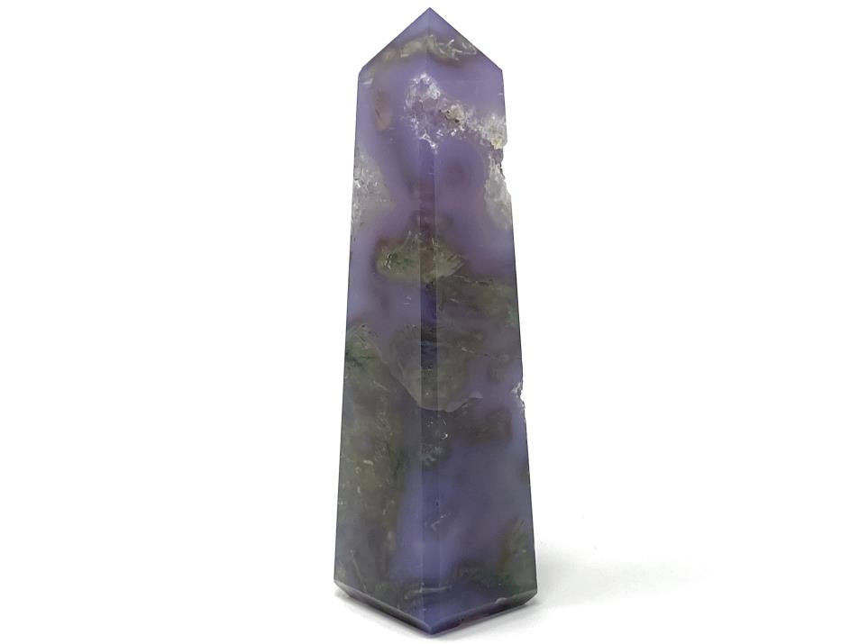 Druzy Purple Moss Agate Crystal Tower 10.3cm