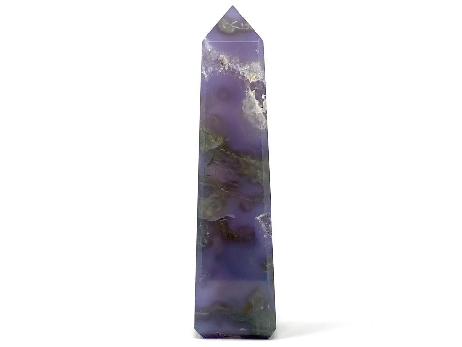 Druzy Purple Moss Agate Crystal Tower 10.3cm