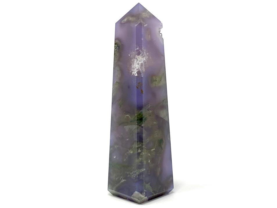 Druzy Purple Moss Agate Crystal Tower 10.3cm