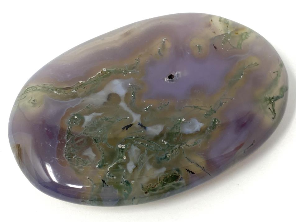 Purple Moss Agate Crystal Pebble 6.2cm