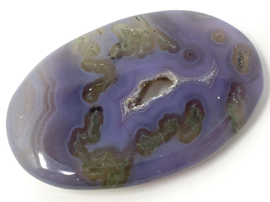 Purple Moss Agate Crystal Pebble 6.4cm