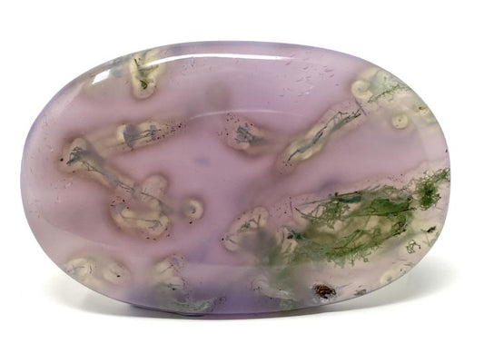 Purple Moss Agate Crystal Pebble 6.8cm