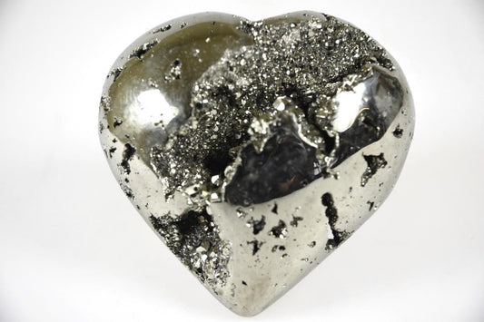 Pyrite Crystal Heart Large 7.2cm