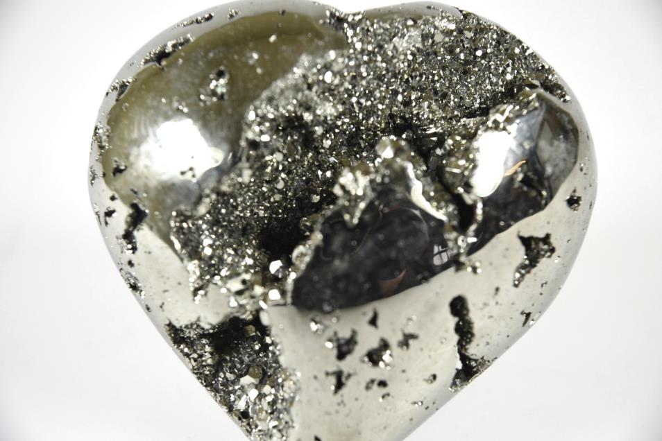 Pyrite Crystal Heart Large 7.2cm