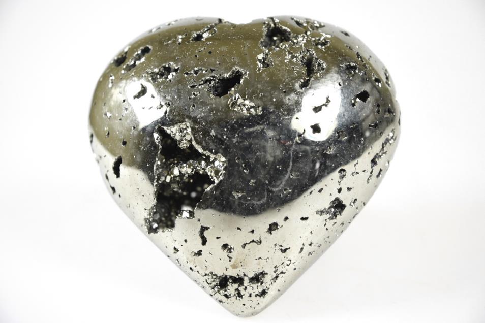 Pyrite Crystal Heart Large 7.2cm