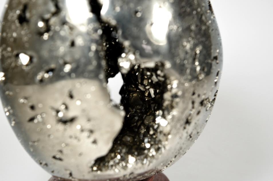 Pyrite Crystal Egg Very Large 11cm