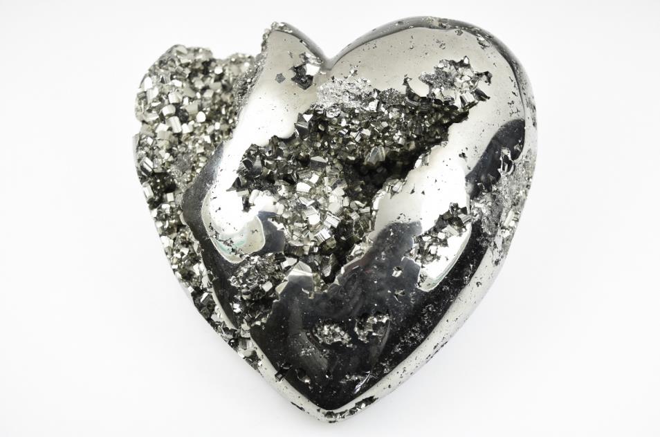 Pyrite Crystal Heart Very Large 14.4cm