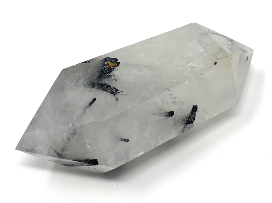 Quartz With Tourmaline Crystal Point Double Terminated 6.5cm