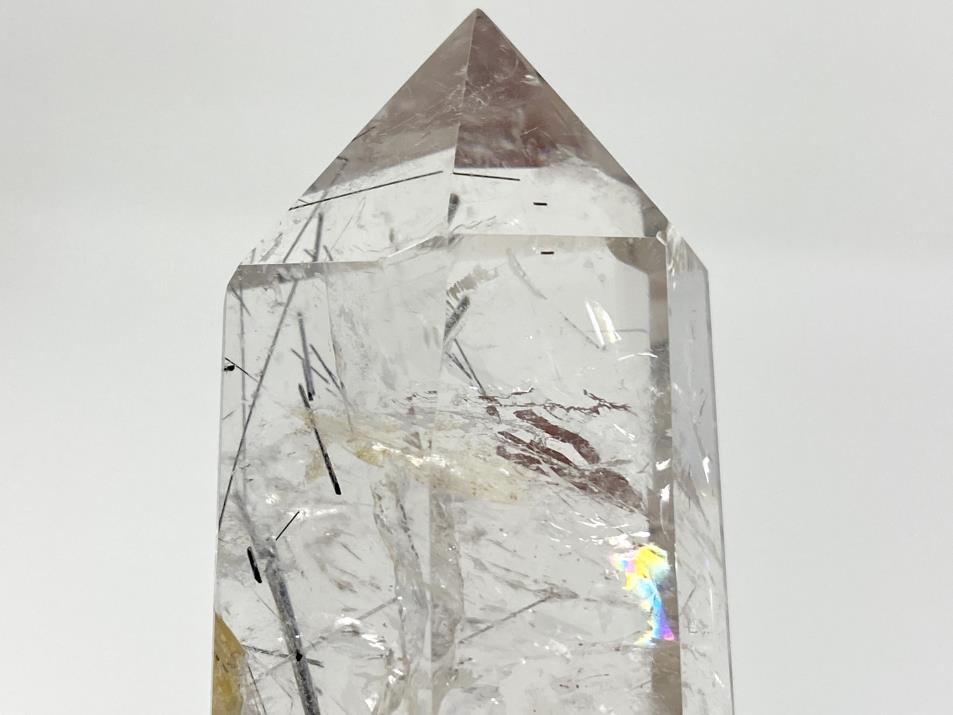 Quartz With Tourmaline Crystal Point Large 10.8cm