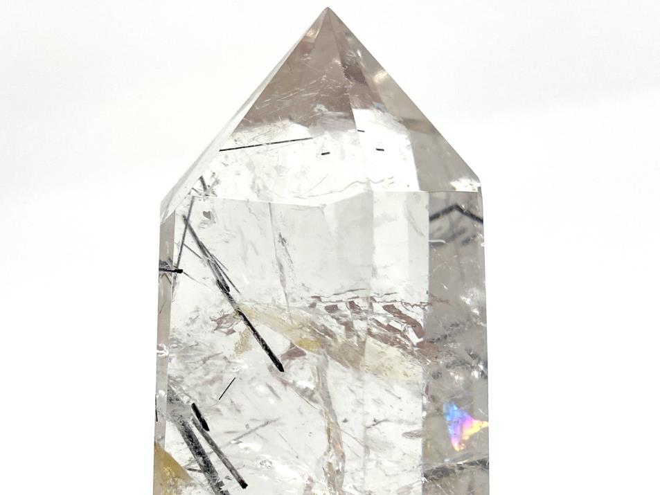 Quartz With Tourmaline Crystal Point Large 10.8cm